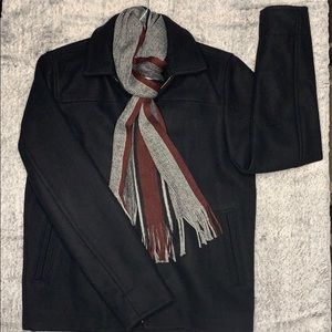 Old Navy Black Zippered Peacoat